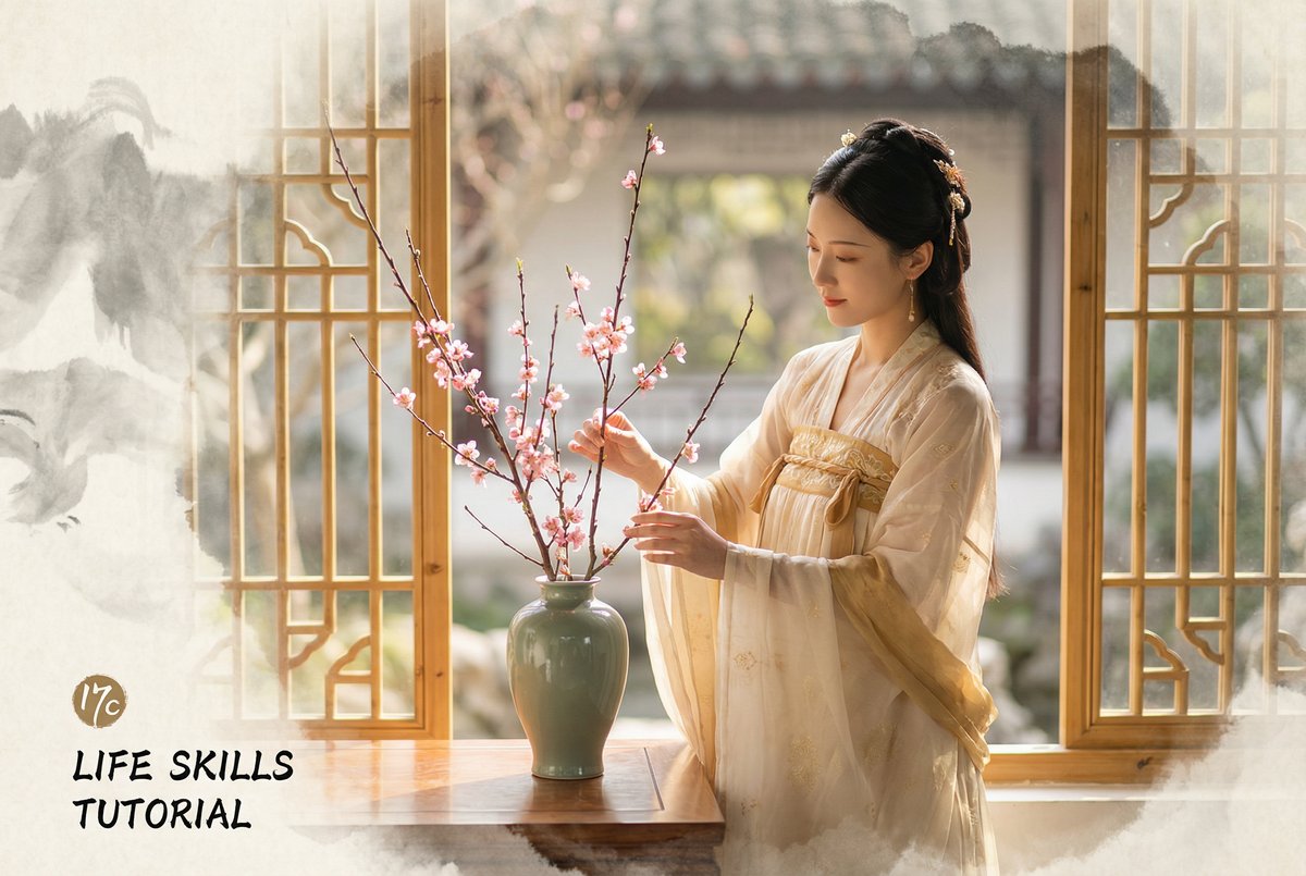 17c插花视频教程 - 新中式生活美学